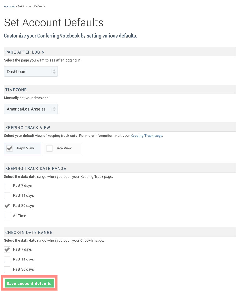 setAccountDefaults 2